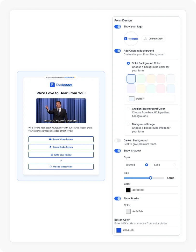 Customise It with Feedspace